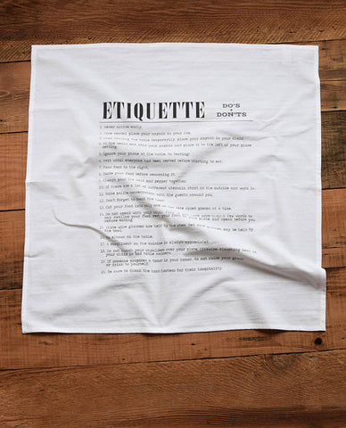 Tea Towel - Etiquette